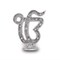 Silver Coated Ek Onkar Symbol Ik Onkar Stand Sikh Home Decor Punjabi Wedding Gifts Sikhism Religion Gift Symbol Studded Statue for Car Dashboard Housewarming Gift